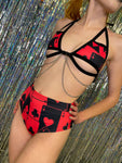 HOUSE OF CARDS | High Waisted Bottoms, Festival Bottoms, Rave Bottoms, Black Rave Outfit