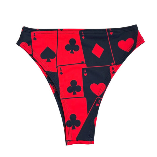 HOUSE of CARDS | High Waisted High Cut Bottoms, Festival Bottoms, Rave Bottoms, Black Rave Outfit