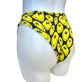 YELLOW Happy | High Waisted High Cut Chain Bottoms wit cut out, Festival Bottoms, Rave Bottoms, Rave Outfit