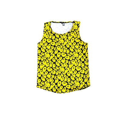 YELLOW Happy | Slim Fit Men's Rave Tank Top, Festival Shirt