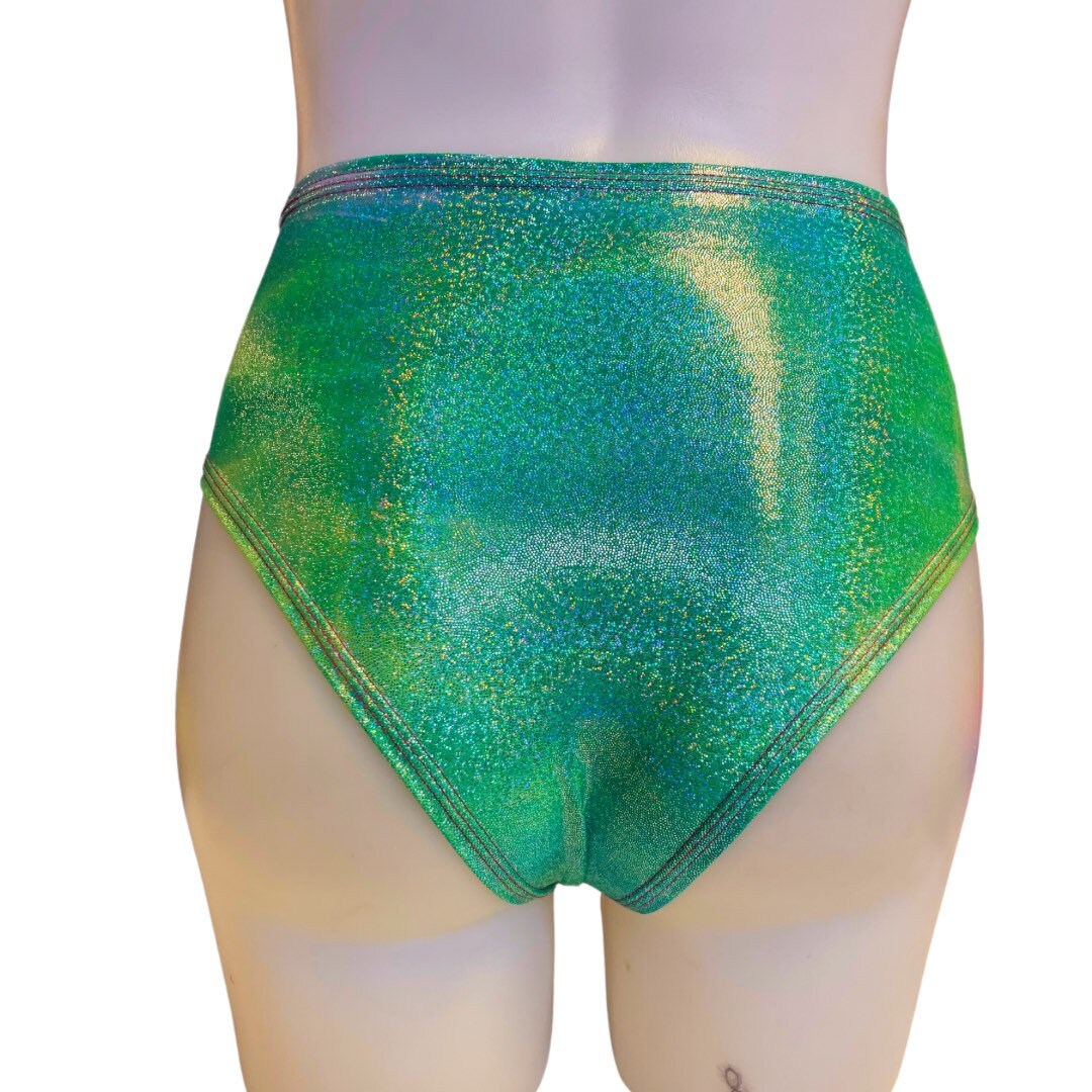 FESTIE BESTIE | Seafoam Holographic High Waisted Bottoms