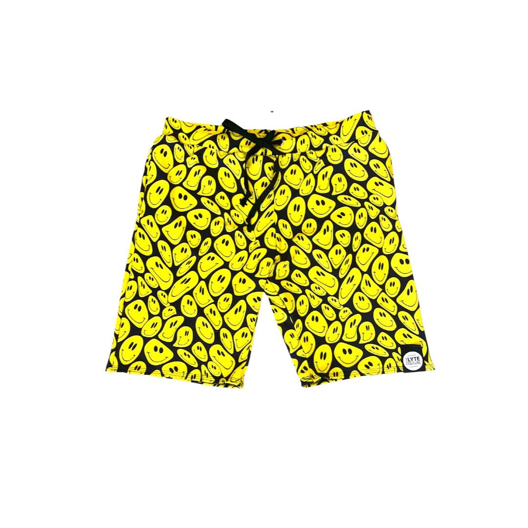 YELLOW Happy | Mens Shorts | Festival Shorts | Drawstring Shorts