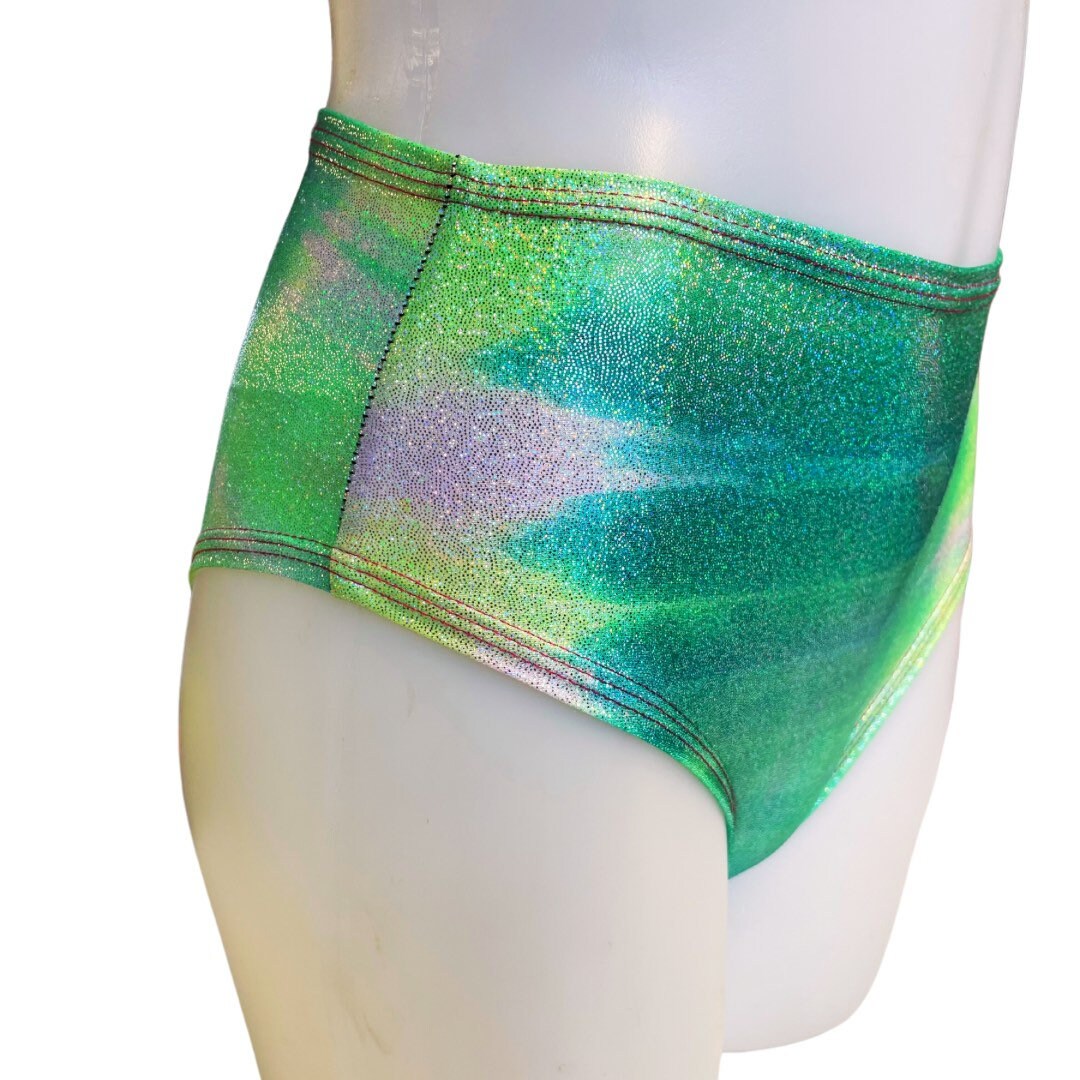 FESTIE BESTIE | Seafoam Holographic High Waisted Bottoms
