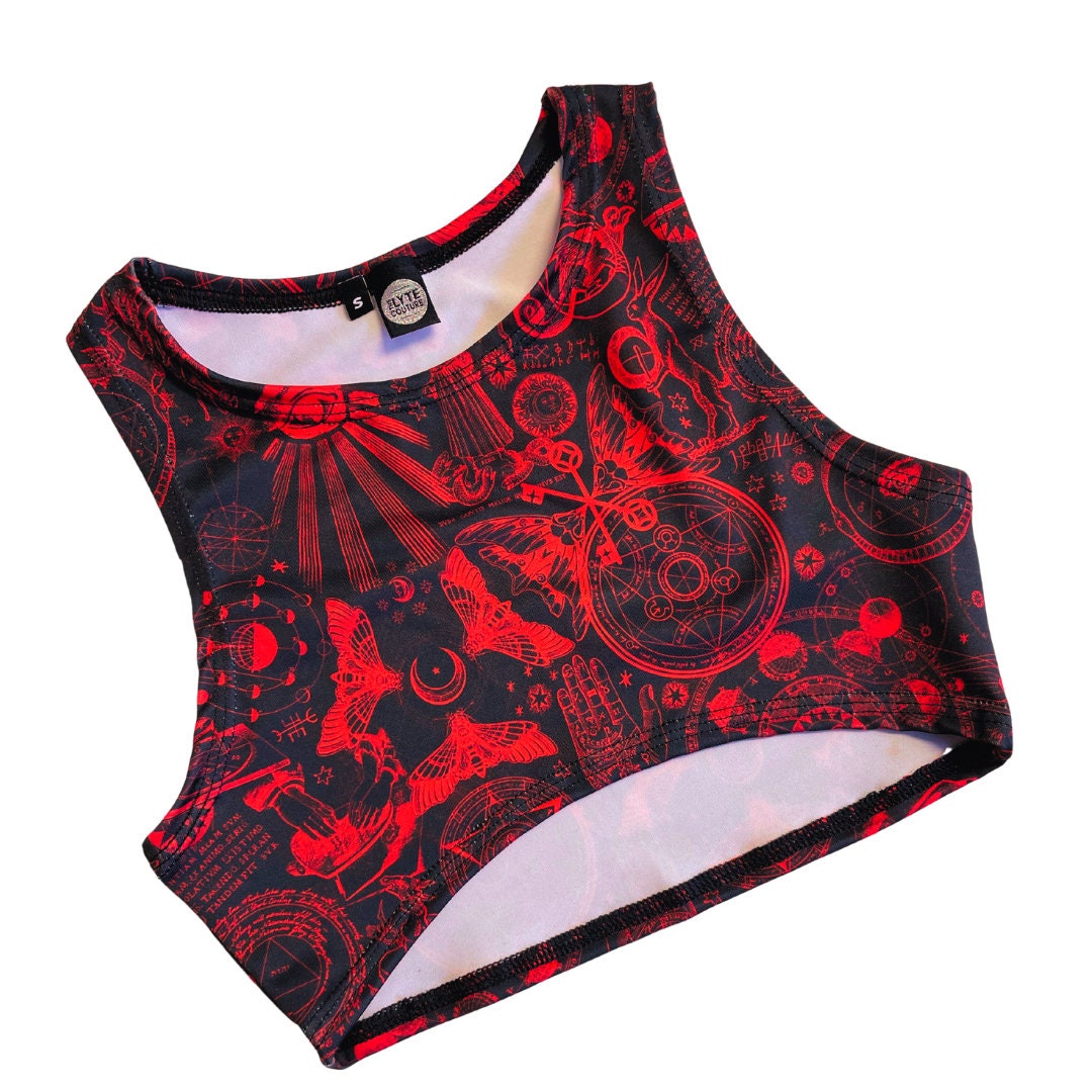 SPELLCASTER | Underboob Sporty Crop Top, Women's Festival Top, Rave Top