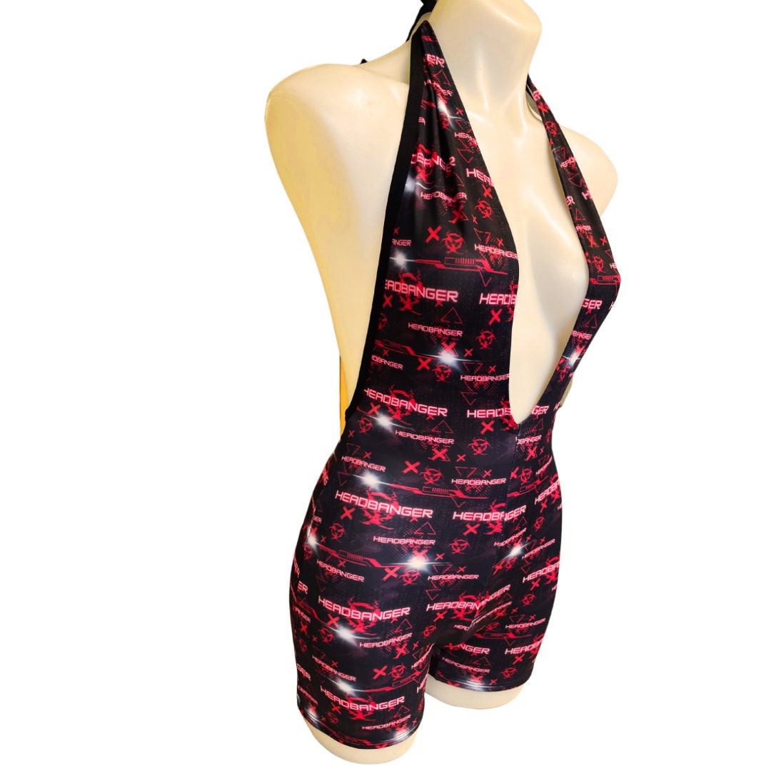 HEADBANGER  | Playsuit | Halter Romper | Festival Outfit | Rave Jumpsuit | Boho