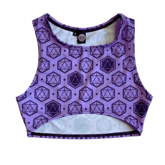 ICOSAHEDRON | Underboob Sporty Crop Top, Women's Festival Top, Rave Top