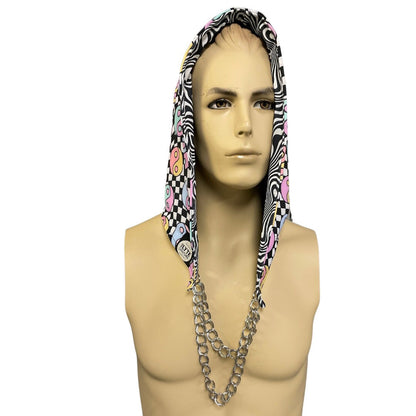 HARMONY CHECK Reversible Hood With Chain