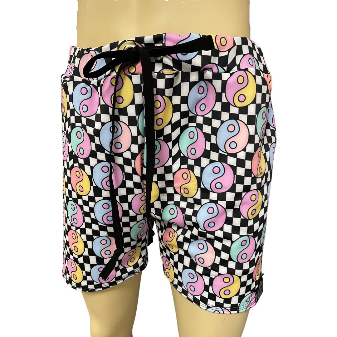 HARMONY CHECK | Mens Shorts | Festival Shorts | Drawstring Shorts |