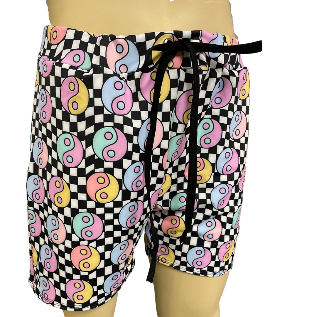 HARMONY CHECK | Mens Shorts | Festival Shorts | Drawstring Shorts |