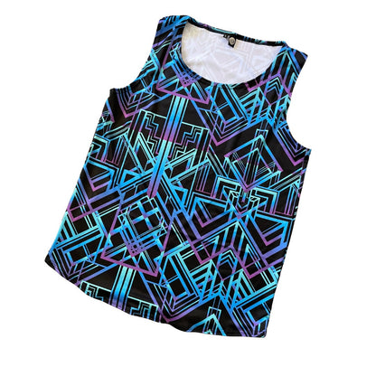 ALL NIGHTER | Slim Fit Men's Rave Tank Top, Festival Shirt