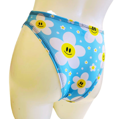 HAPPY DAISY | Ready to Ship | High Waisted High Cut Bottoms, Festival Bottoms, Rave Bottoms, Lost Lands Rave Outfit