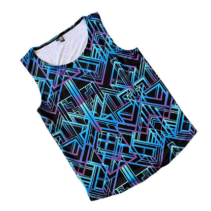 ALL NIGHTER | Slim Fit Men's Rave Tank Top, Festival Shirt