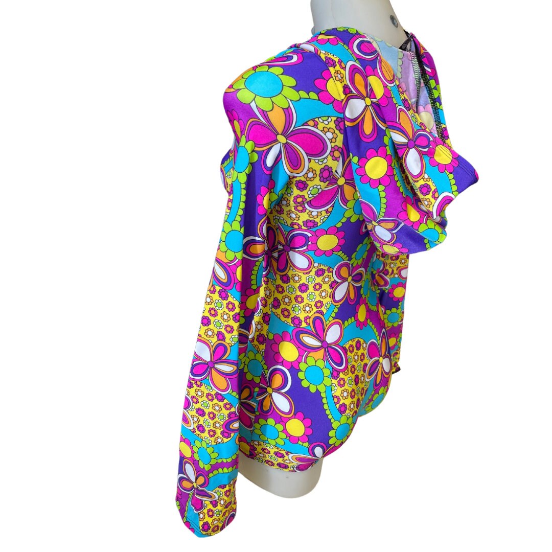 STRAWBERRY FIELDS | Playsuit | Hooded Romper | Festival Outfit | Rave Jumpsuit | Boho | Bell Sleeve