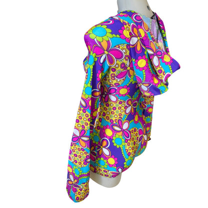 STRAWBERRY FIELDS | Playsuit | Hooded Romper | Festival Outfit | Rave Jumpsuit | Boho | Bell Sleeve