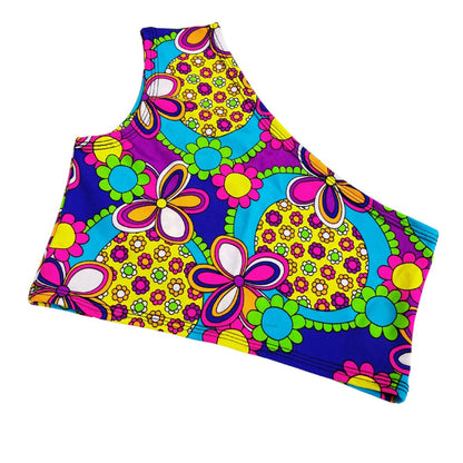 STRAWBERRY FIRLDS | One Shoulder Top, Women's Festival Top, Rave Top
