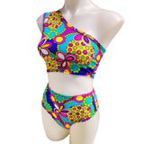 STRAWBERRY FIRLDS | One Shoulder Top, Women's Festival Top, Rave Top