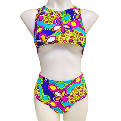 STRAWBERRY FIELDS | Underboob Sporty Crop Top, Women's Festival Top, Rave Top