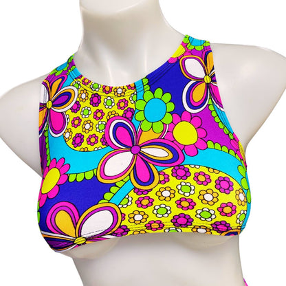 STRAWBERRY FIELDS | Underboob Sporty Crop Top, Women's Festival Top, Rave Top