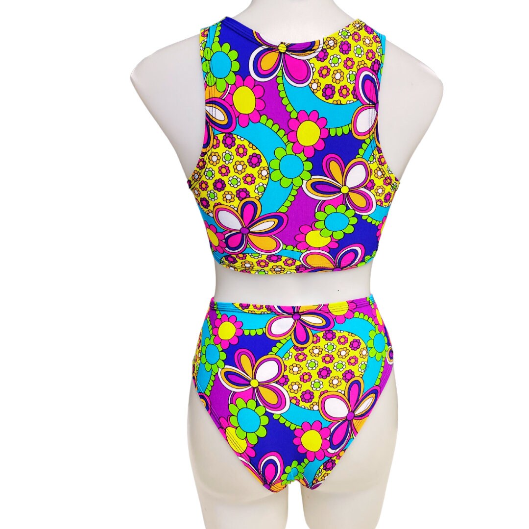 STRAWBERRY FIELDS | Underboob Sporty Crop Top, Women's Festival Top, Rave Top