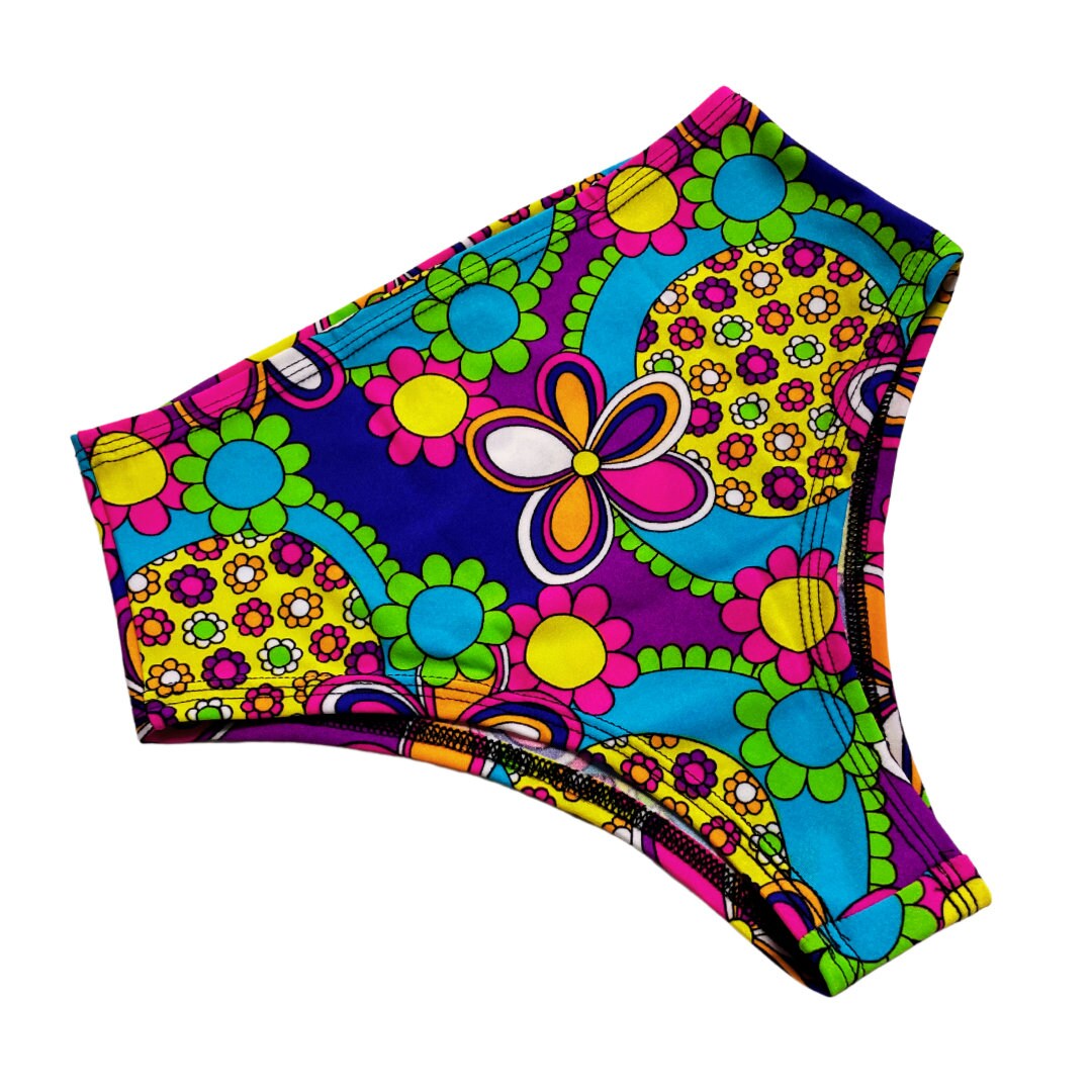 STRAWBERRY FIELDS  | High Waisted Bottoms, Festival Bottoms, Rave Bottoms, Black Rave Outfit