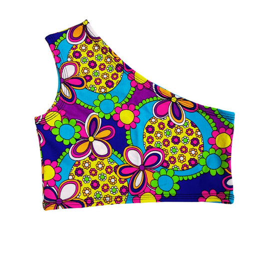 STRAWBERRY FIRLDS | One Shoulder Top, Women's Festival Top, Rave Top