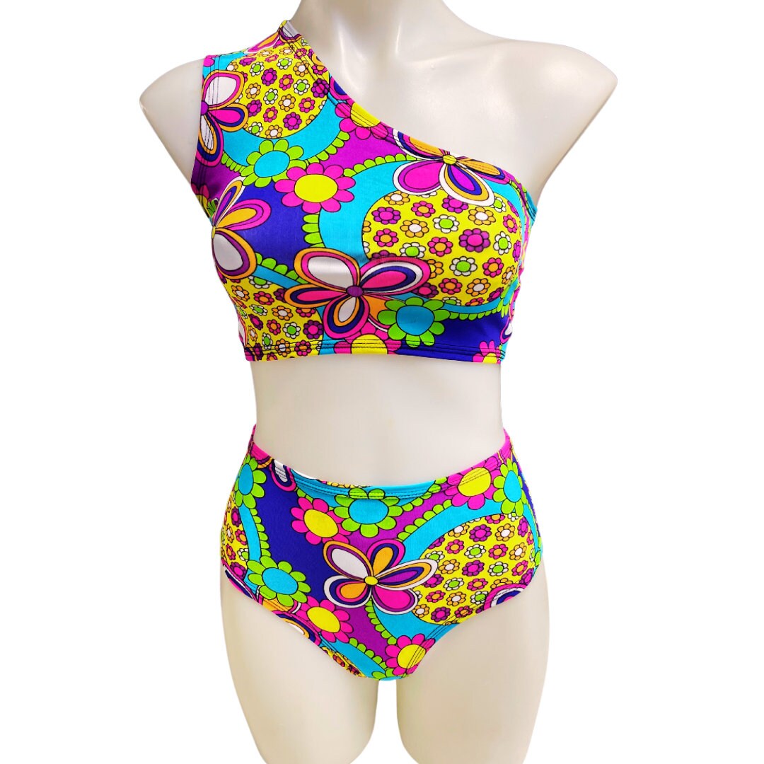 STRAWBERRY FIRLDS | One Shoulder Top, Women's Festival Top, Rave Top