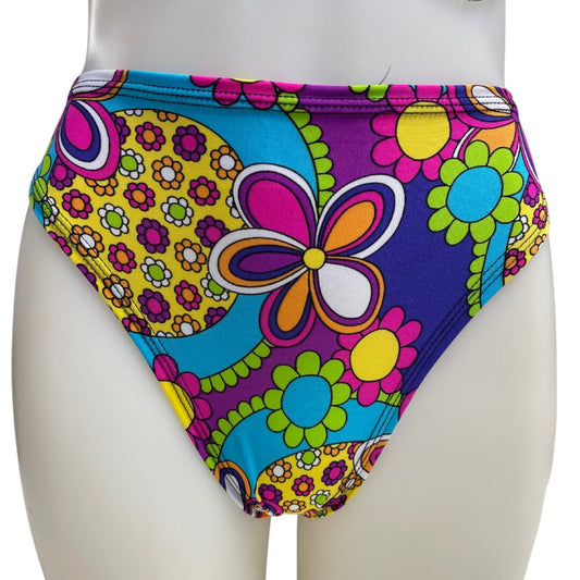 STRAWBERRY FIELDS | High Waisted High Cut Bottoms, Festival Bottoms, Rave Bottoms, Black Rave Outfit