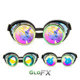 Polychrome Kaleidoscope Steampunk Goggles